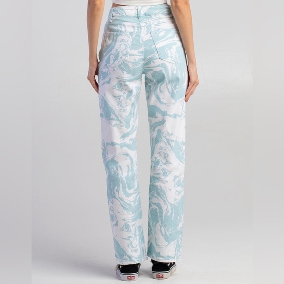 TINSELTOWN Womens High Rise 5 Pocket Wide Leg Jeans Graphic Jeans Size 3 - Picture 4 of 9